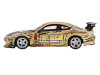 Nissan Silvia S15 RHD Right Hand Drive #1 Top Secret Gold Metallic with Black Hood D1 Grand Prix Limited Edition 1/64 Diecast Model Car Mini GT MGT00714