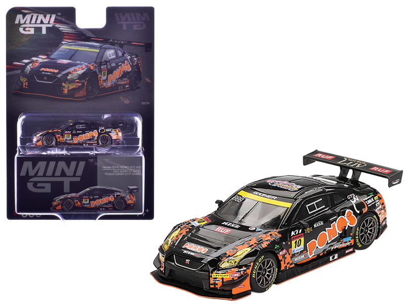 Nissan GT R NISMO GT3 #10 Hironobu Yasuda Riki Okusa PONOS GAINER Super GT Series 2023 Limited Edition 1/64 Diecast Model Car Mini GT MGT00860