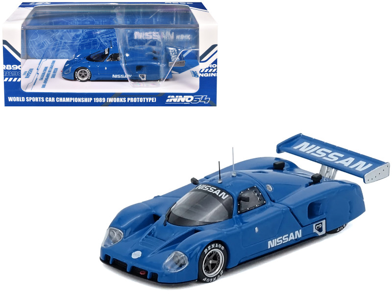 Nissan R89C Works Prototype Blue World Sports Car Championship 1989 1/64 Diecast Model Car Inno Models IN64-R89C-BL