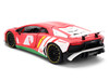 Lamborghini Aventador SV Red with Graphics and Knuckles Diecast Figure Sonic The Hedgehog Franchise Hollywood Rides Series 1/24 Diecast Model Jada 36264