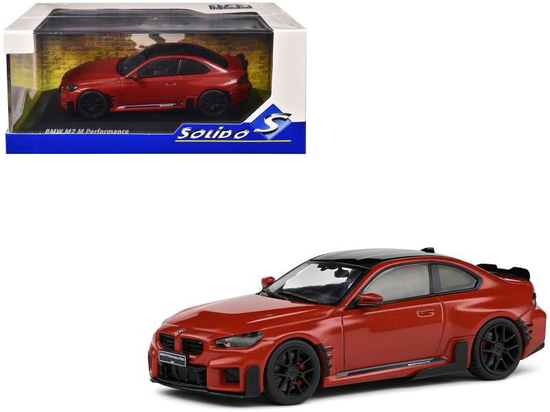 2023 BMW M2 M Performance Toronto Red Metallic with Black Top 1/43 Diecast Model Car Solido S4314602
