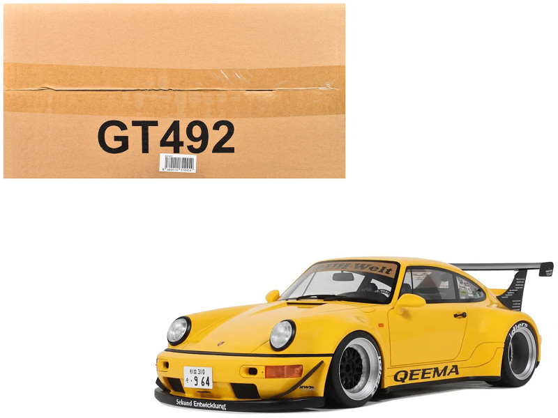 2024 Porsche 911 964 RWB Qeema Yellow 1/18 Model Car GT Spirit GT492