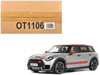 2021 Mini Clubman F54 JCW Melting Silver with Red Stripes and Top Limited Edition to 999 pieces Worldwide 1/18 Model Car Otto Mobile OT1106