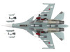 Sukhoi Su 30SM Flanker C Fighter Aircraft Red 57 RF 61768 2018 Russian Air Force Air Power Series 1/72 Diecast Model Hobby Master HA9512