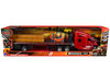 Kenworth T680 Truck Red and Flatbed Trailer with Forklift and Hay Load Long Haul Trucker Series 1/32 Diecast Model New Ray 12753