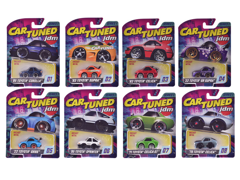 JDM Tuners Series 1 Set of 8 Pieces Diecast Model Cars CarTuned 558675