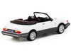 Saab 900 Turbo Convertible White and Gray Global64 Series 1/64 Diecast Model Tarmac Works T64G-067-WH