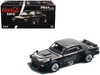 Skyline GT R V8 Drift Hakosuka RHD Right Hand Drive Coca Cola Zero Dark Chrome and Black 1/64 Diecast Model Car Pop Race PR640144