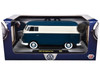 1960 Volkswagen Delivery Van Blue and White Limited Edition to 6650 pieces Worldwide 1/24 Diecast Model Car M2 Machines 40300-134B