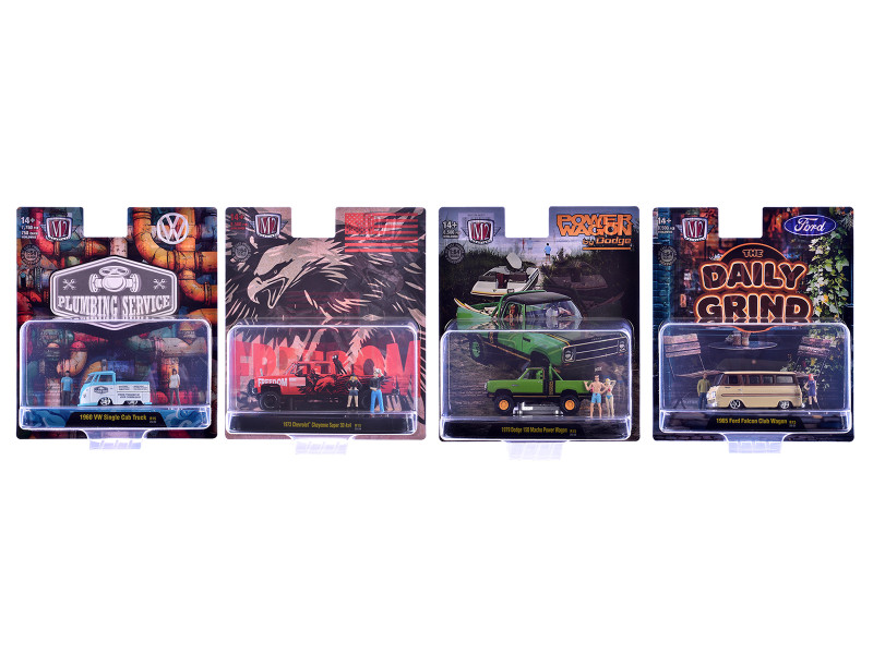 Auto News Release 15 Set of 4 Cars Limited Edition to 8500 pieces Worldwide 1/64 Diecast Model Cars M2 Machines 67500-15