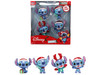 Set of 4 Diecast Figures Disney's Stitch Christmas Edition Metalfigs Series Jada 36697