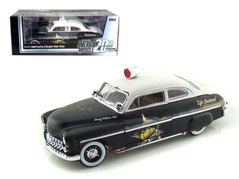 1949 Mercury Coupe Rat Rod Police 20th Anniversary of American Muscle Edition Limited Edition 1 of 700 Produced Worldwide 1/18 Diecast Model Car Autoworld AMM961 