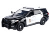 2022 Ford Police Interceptor Utility Los Angeles Police Department Black and White Law Enforcement and Public Service Series 1/24 Diecast Model Car Motormax 76994
