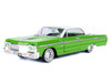 1964 Chevrolet Impala Lowrider Hard Top Green with White Top Get Low Series 1/24 Diecast Model Car Motormax 79021GRN