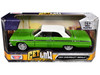 1964 Chevrolet Impala Lowrider Hard Top Green with White Top Get Low Series 1/24 Diecast Model Car Motormax 79021GRN