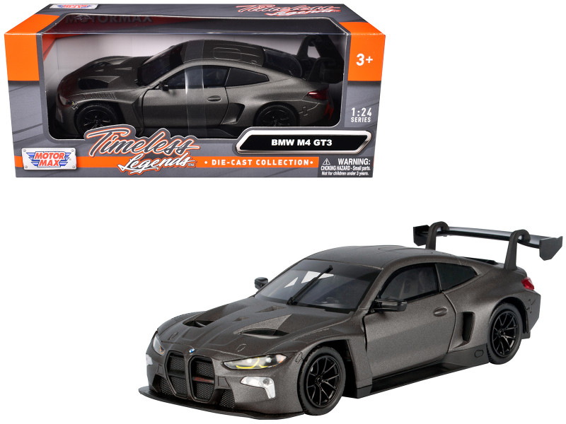 BMW M2 GT3 Matt Black Timeless Legends Series 1/24 Diecast Model Car Motormax 79390MBK