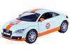 Audi TT Coupe Gulf Oil Light Blue with Orange Stripes Gulf Die Cast Collection 1/24 Diecast Model Car Motormax 79645