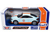 Audi TT Coupe Gulf Oil Light Blue with Orange Stripes Gulf Die Cast Collection 1/24 Diecast Model Car Motormax 79645