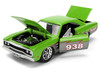 1970 Plymouth Road Runner #938 Green and Gray Metallic Bigtime Muscle Series 1/24 Diecast Model Car Jada 36453