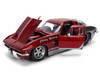 1963 Chevrolet Corvette Stingray Chevy Racing Red Metallic and Gray Bigtime Muscle Series 1/24 Diecast Model Car Jada 36459