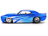 1969 Chevrolet Camaro Candy Blue with Graphics Bigtime Muscle Series 1/24 Diecast Model Car Jada 36461