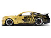2008 Ford Shelby Mustang GT 500KR Gold Metallic and Black with Graphics Bigtime Muscle Series 1/24 Diecast Model Car Jada 36462