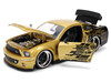 2008 Ford Shelby Mustang GT 500KR Gold Metallic and Black with Graphics Bigtime Muscle Series 1/24 Diecast Model Car Jada 36462