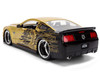 2008 Ford Shelby Mustang GT 500KR Gold Metallic and Black with Graphics Bigtime Muscle Series 1/24 Diecast Model Car Jada 36462