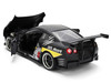2009 Nissan GT R R35 Ben Sopra Matt Black with Mechagodzilla Graphics Hollywood Rides Series 1/24 Diecast Model Car Jada 36707