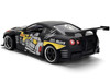 2009 Nissan GT R R35 Ben Sopra Matt Black with Mechagodzilla Graphics Hollywood Rides Series 1/24 Diecast Model Car Jada 36707