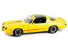 1980 Chevrolet Camaro Z28 with T Tops Bright Yellow with Stripes 1/18 Diecast Model Car Greenlight 13690