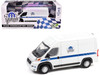 2018 RAM ProMaster 2500 Cargo High Roof Van MOPAR Performance White with Blue Stripes 1/43 Diecast Model Car Greenlight 86195