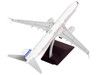 Boeing 737 900ER Commercial Aircraft Continental Airlines United Airlines N75435 White with Red and Blue Stripes Gemini 200 Series 1/200 Diecast Model Airplane GeminiJets G2UAL1407