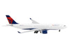 Airbus A330 200 Commercial Aircraft Delta Air Lines N852NW White with Red and Blue Tail 1/400 Diecast Model Airplane GeminiJets GJ2105