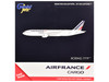 Boeing 777F Commercial Aircraft Air France Cargo F GUOC White with Red and Blue Striped Tail 1/400 Diecast Model Airplane GeminiJets GJ2159