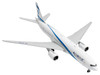 Boeing 777 200ER Commercial Aircraft EL AL Israel Airlines 4X ECB White with Blue Stripes 1/400 Diecast Model Airplane GeminiJets GJ2300