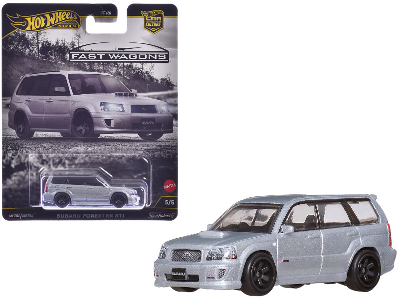 Subaru Forester STI Silver Metallic Fast Wagons Series Diecast Model Car Hot Wheels JBK87