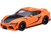 2021 Toyota GR Supra Orange and Black F9 2021 Movie Fast & Furious Series Diecast Model Car Hot Wheels JBM00