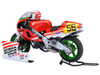 Honda NSR500 WGP500 Motorcycle #56 Red and White with Helmet Baribari Legend 1986 OVA 1/12 Model Autoart 12566