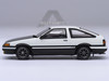 Toyota Sprinter Trueno AE86 RHD Right Hand Drive Project D Final Version White with Graphics Initial D 1998 2021 TV Series 1/64 Diecast Model Car Autoart 20036