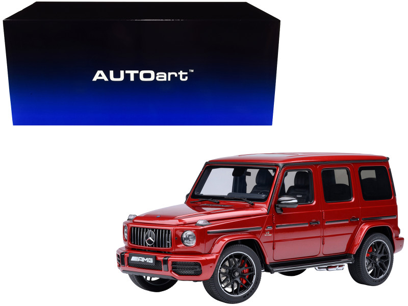 2019 Mercedes Benz AMG G63 Cardinal Red Metallic 1/18 Model Car Autoart AA76353