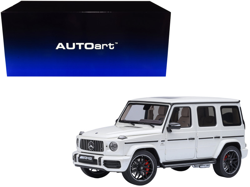 2019 Mercedes Benz AMG G63 Brilliant White Metallic 1/18 Model Car Autoart AA76356