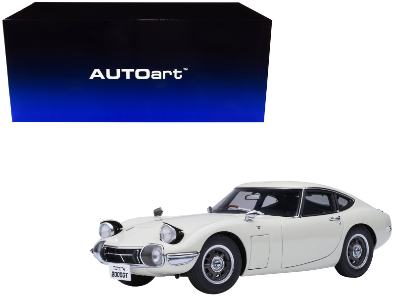 1967 Toyota 2000GT RHD Right Hand Drive White 1/18 Model Car Autoart 79546