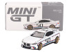 BMW 3 0 CSL #50 White with Blue and Red Stripes and Gold Wheels Limited Edition 1/64 Diecast Model Car Mini GT MGT00863