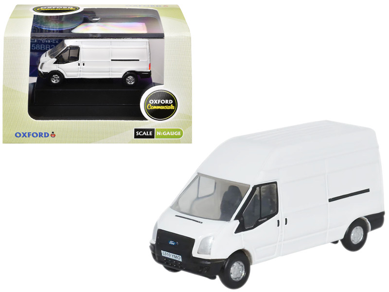 2006 Ford Transit LWB High Roof Van White 1/148 N Scale Diecast Model Car Oxford Diecast NFT006
