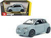2023 Fiat 500e Light Blue 1/24 Diecast Model Car Bburago 21110BL