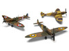 Level 2 Model Kit Supermarine Spitfire Mk I Fighter Aircraft with 3 Scheme Options 1/48 Plastic Model Kit Airfix A05126B