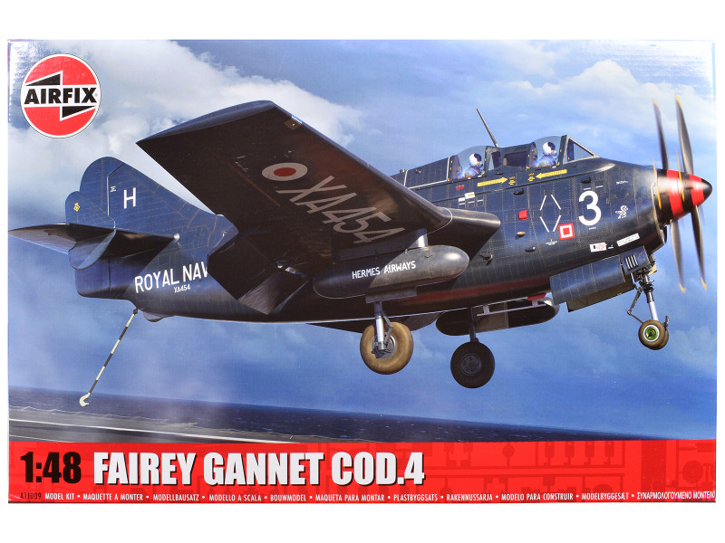 Level 4 Model Kit Fairey Gannet COD 4 Aircraft with 3 Scheme Options 1/48 Plastic Model Kit Airfix A11009
