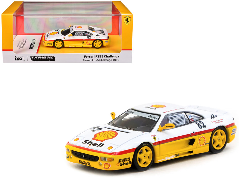 Ferrari F355 Challenge #82 Peter Andersen Team Kroymans Shell Oil Ferrari F355 Challenge 1999 Hobby64 Series 1/64 Diecast Model Car Tarmac Works T64-083-99CHA82