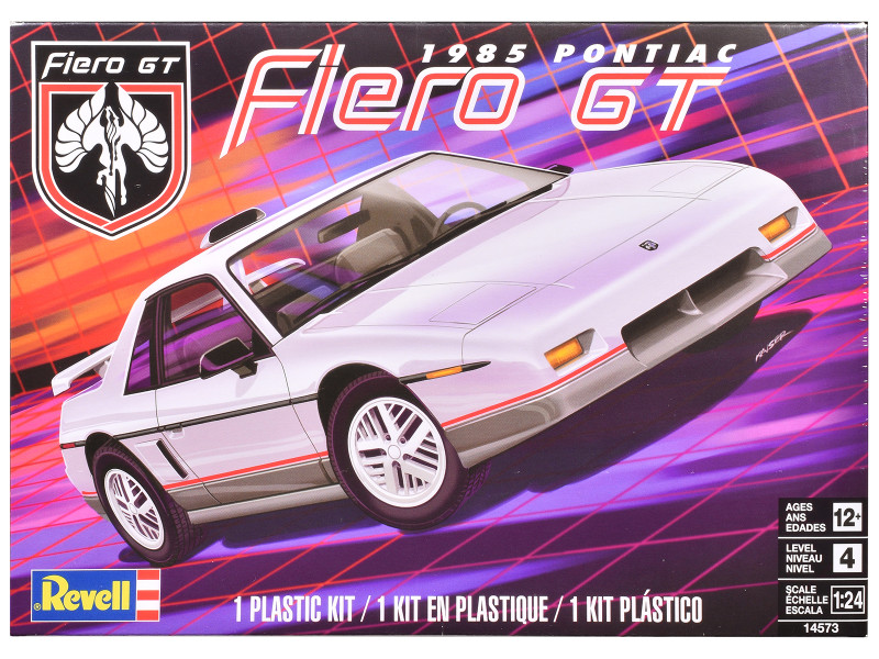 Level 4 Model Kit 1985 Pontiac Fiero GT 1/24 Scale Model Revell 14573